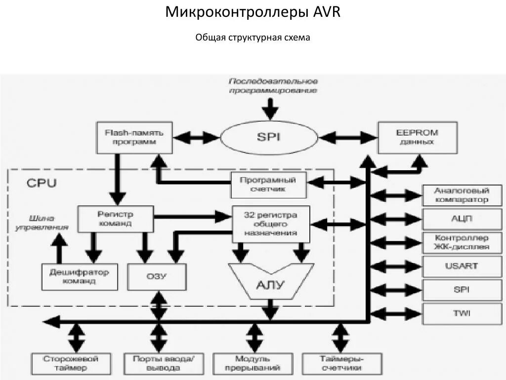 Архитектура микроконтроллера. Архитектура микроконтроллера