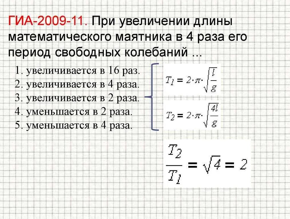 Как уменьшить период колебаний. Длина волны математического маятника. период колебаний маятника увеличивается с увеличение длины. период свободных колебаний. длина математического маятника.