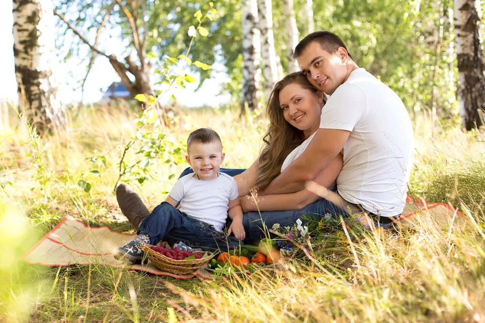 семейная фотосессия в студии.