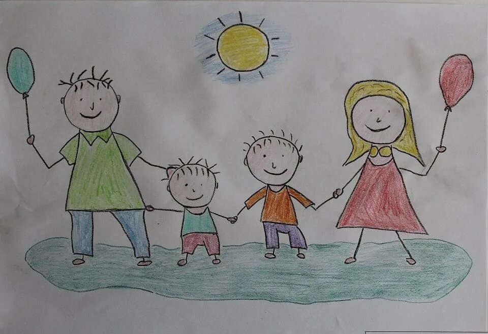 Семья рисунок. Рисунок на тему семья. Рисунок семьи детский. Моя семья рисунки детей. Нарисовать рисунок год семьи