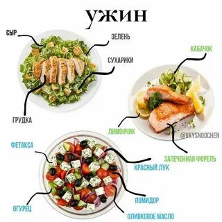 Меню на каждый день ужин