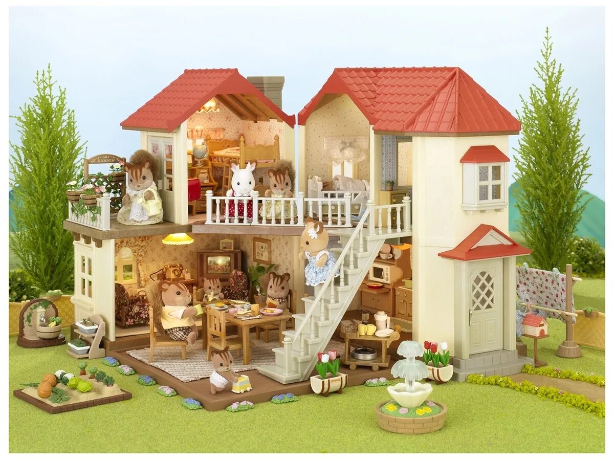 набор sylvanian families "большой дом со светом" (2752). домики в симс 4. дом симс 4 дом. играй большой дом. сильвания фэмили большой дом со светом.