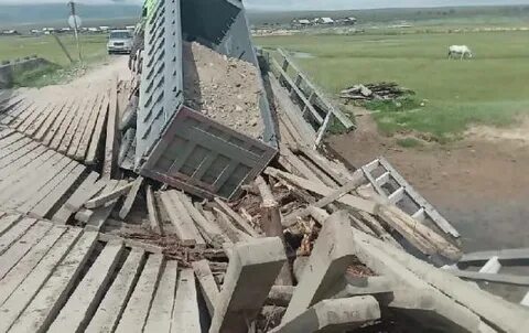 Обрушение моста в бурятии
