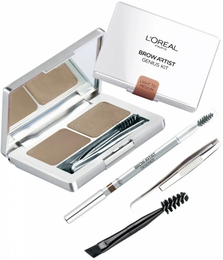 Brow brow санкт петербург. Лореаль Brow artist Genius Kit. L'Oreal Brow artist Genius Kit. Набор для бровей лореаль Brow artist. Броу артист лореаль тени для бровей.