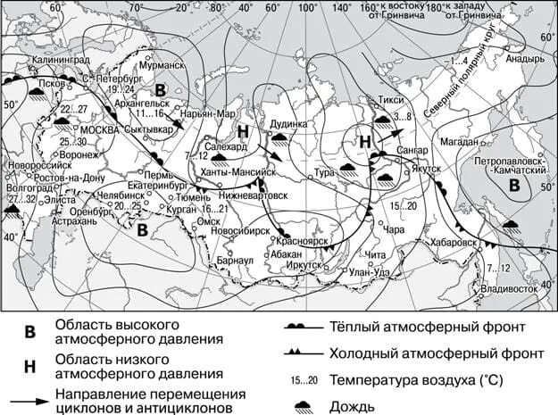 Какой город находится в зоне циклона