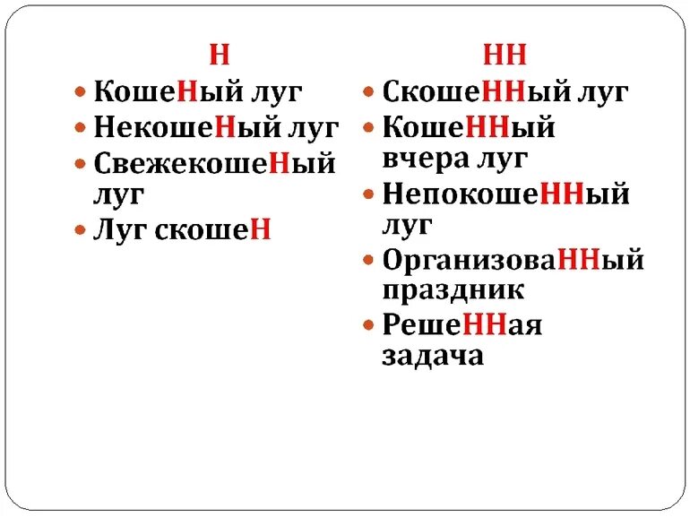 Скошенный луг как пишется. Н И НН исключения ЕГЭ. Слова исключения с н и НН. Почему некошеный пишется с одной н. Невиданно почему 2