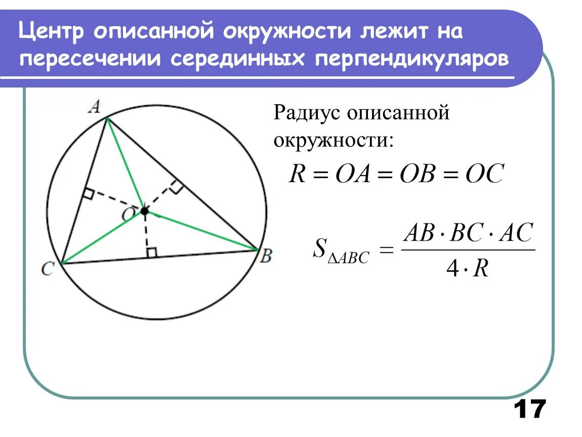 Дать определение описанной окружности