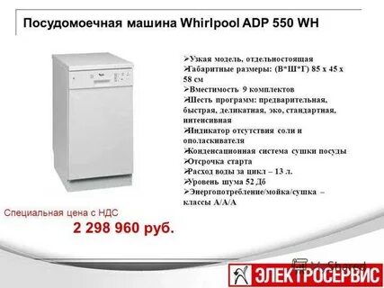 Вес посудомойки