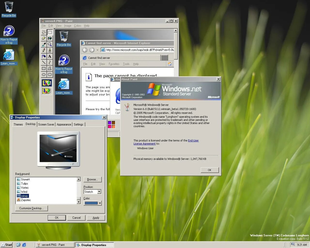 Windows Vista Beta 1 build 5112. Windows Server Longhorn. Windows Longhorn рабочий стол. Разработка Windows Vista.