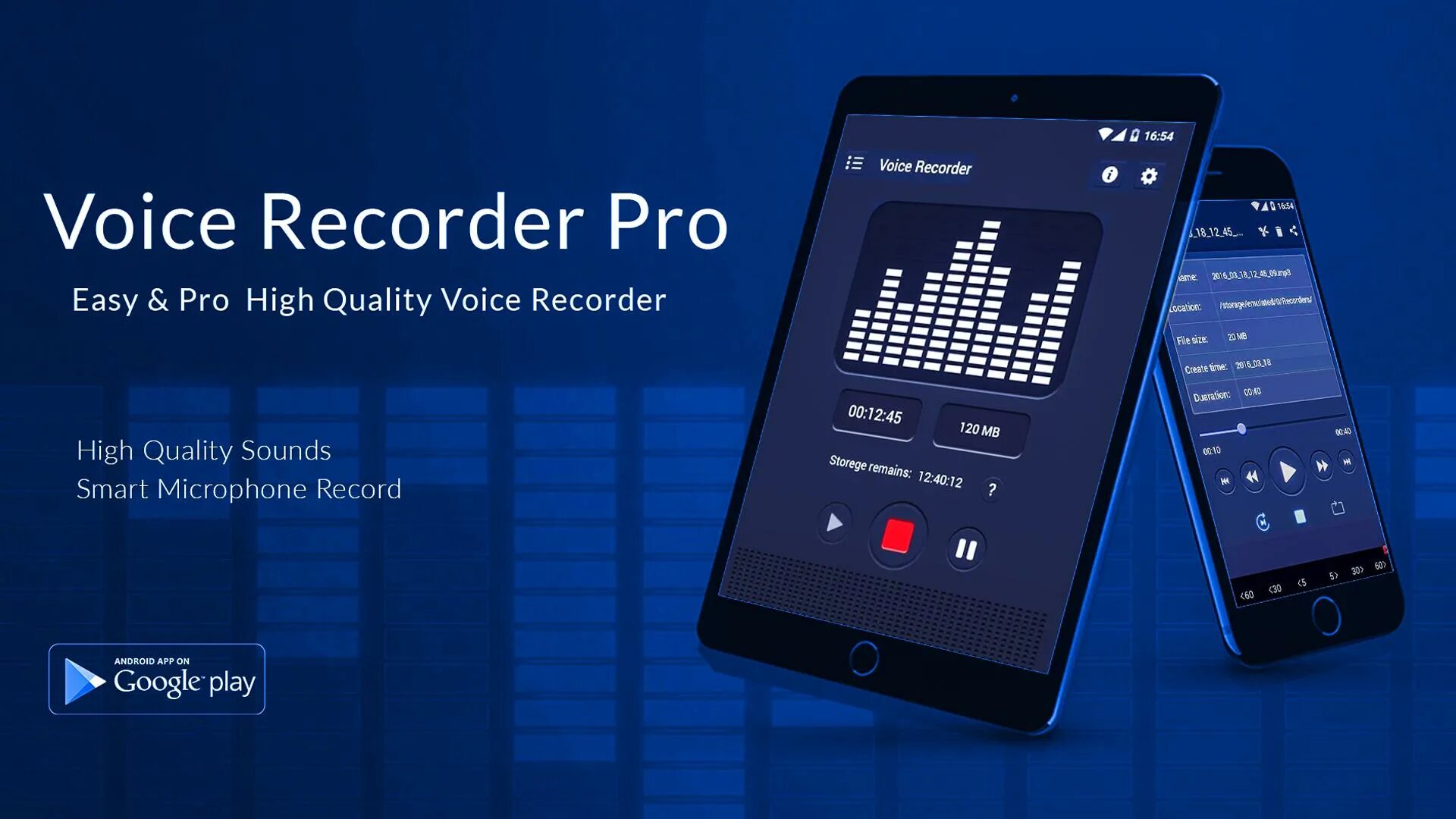 Recorder Pro. Creative Smart Recorder. Voice record Pro. Modem Phone. Easy voice