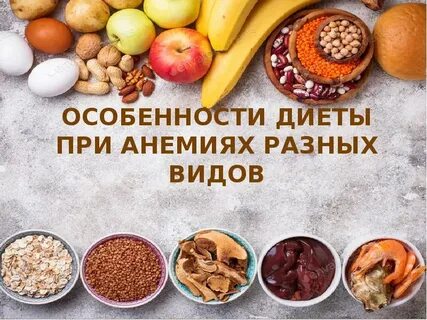 Меню при анемии железодефицитной у женщины