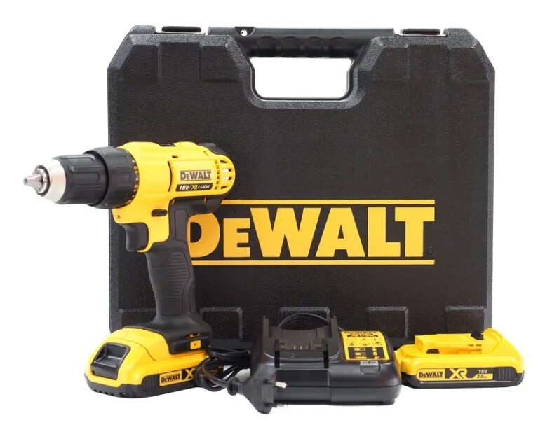 Дрель шуруповерт dewalt 2.0 ач dcd771d2