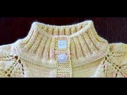 Воротник для связанной кофты спицами