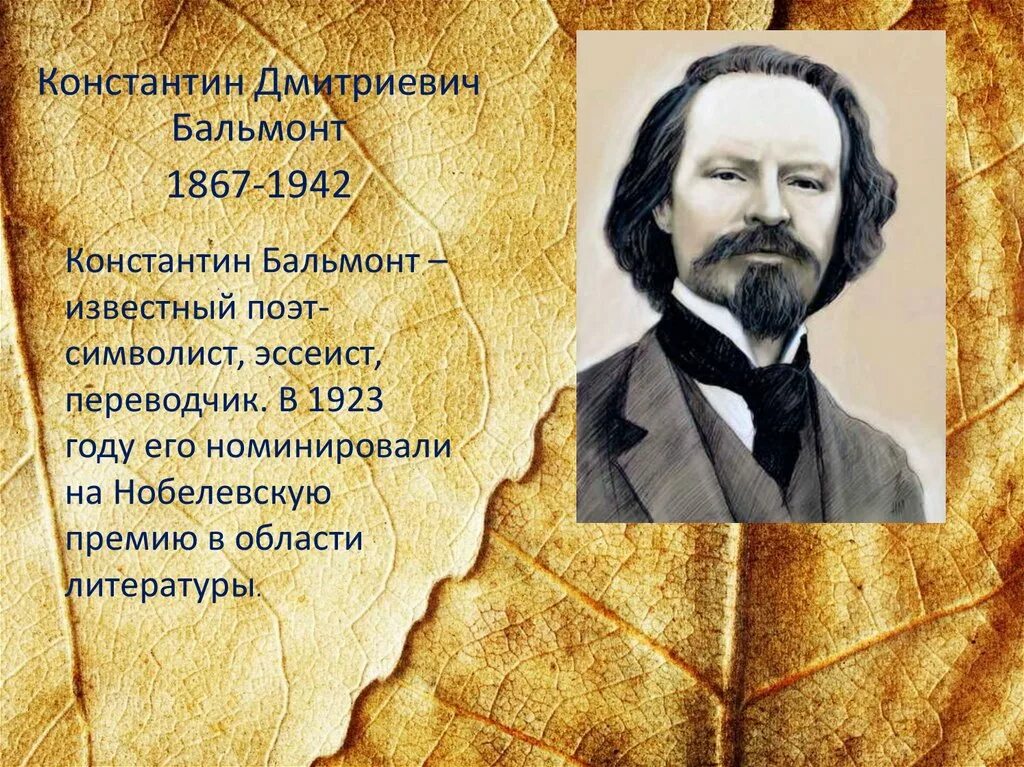 Бальмонт писатель. Бальмонт портрет писателя. Каким был бальмонт