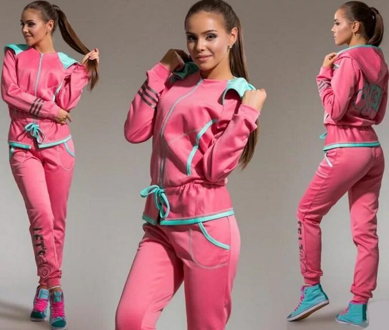 модные спортивные костюмы. спортивный костюм женский. спортивная одежда для женщин. розовый спортивный костюм. летний спортивный костюм.