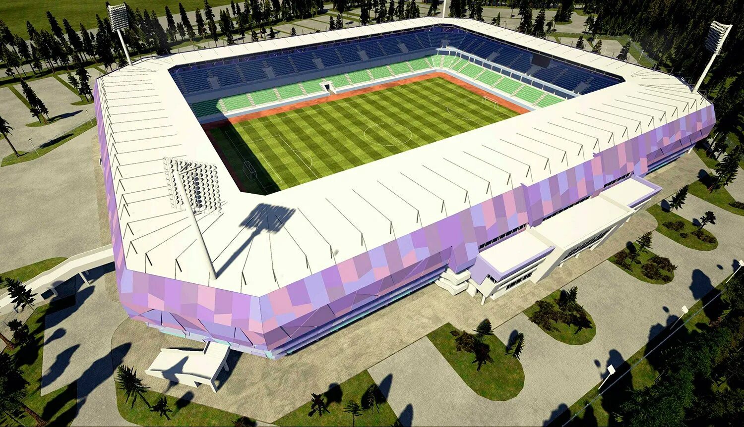 Новые футбольные стадионы. Новый стадион ФК Новосибирск. Стадион Таран Арена Новосибирск.