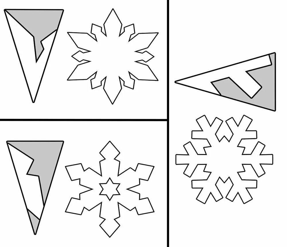 Схемы для вырезания из бумаги. Как вырезать снежинки из бумаги шаблоны. Простые схемы снежинок из бумаги для вырезания. Как вырезать из бумаги снежинку на окно. Схемы вырезания снежинок из бумаги для детей.