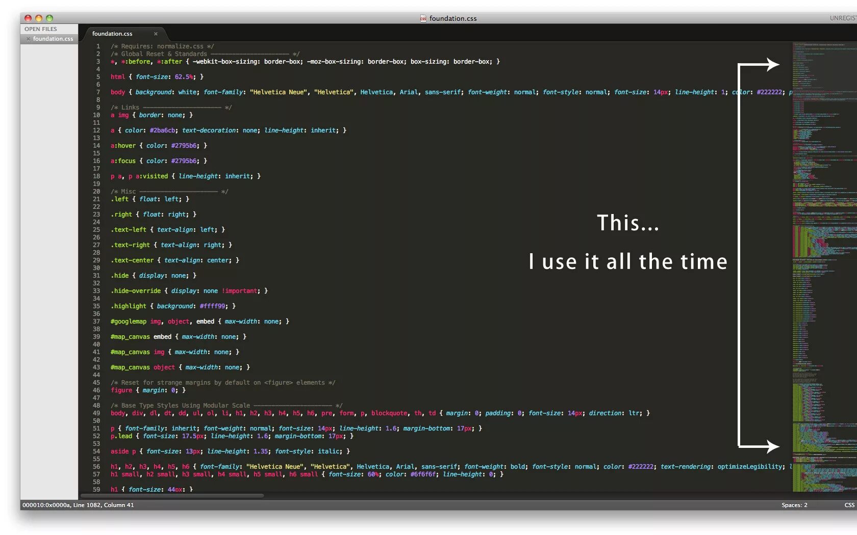 Style font size 14px color