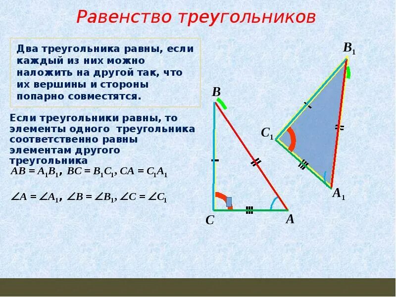 Первый признак равенства. Следствия равенства треугольников. Следствие из равенства треугольников. Если треугольники равны то их элементы. 1 Из признаков равенства треугольников.
