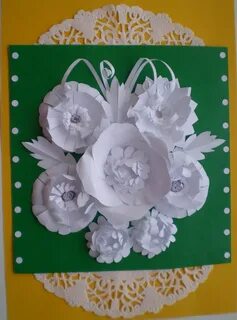 Открытка из белой бумаги