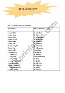 Extreme adjectives 9 grade