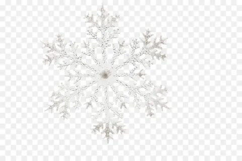 Белая снежинка на прозрачном фоне