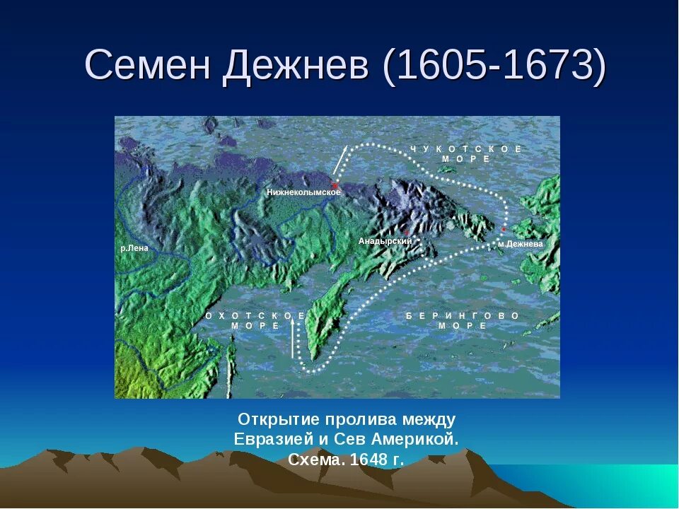 Дежнёв семён Иванович путешествия.