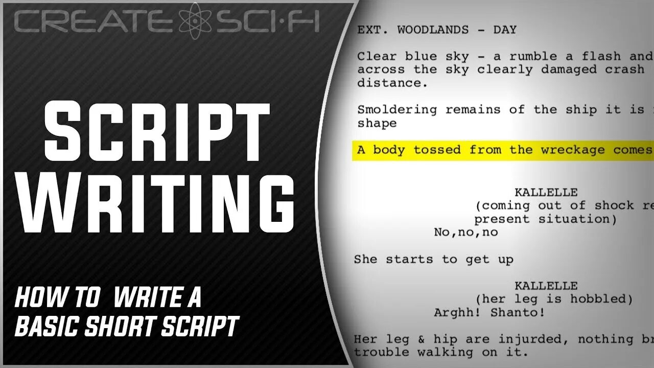 Script writing. How to write a script. How to write scenario. Short script