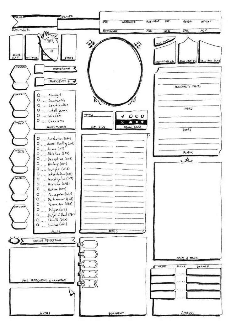Чар лист днд. Dnd 5e лист персонажа. лист персонажа днд 5. днд 5 карточка персонажа. d d лист персонажа.