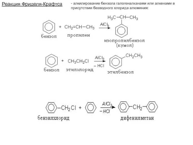 Алкилирование реакция Фриделя Крафтса. Алкилирование бензола Фриделя Крафтса. Реакция Фриделя Крафтса алкилирование бензола. Реакция алкилирования бензола. Бензол хлорид алюминия