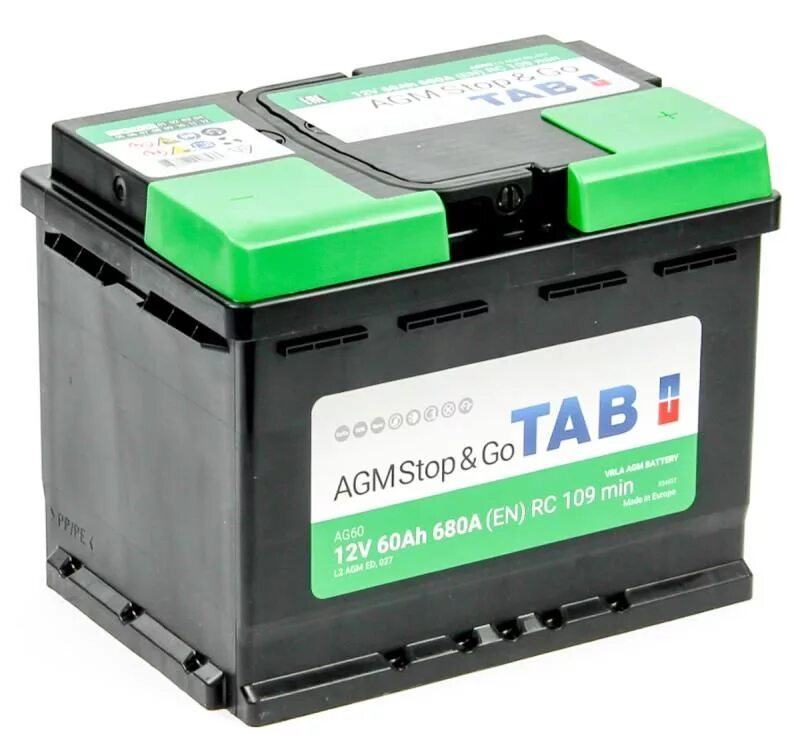 Купить аккумулятор производств. Аккумулятор Tab 60 AGM. Автомобильный аккумулятор "Tab" EFB stop&go (60ач о/п). Аккумулятор Tab 60ah AGM stop & go 680ah. Tab AGM stop&go 6ст-60.0.