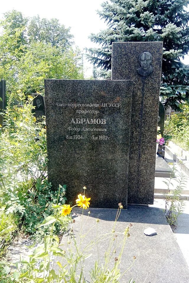 Где похоронили абрамова. Сурско-литовское кладбище. могила федора абрамова. днепр сурско-литовское кладбище.
