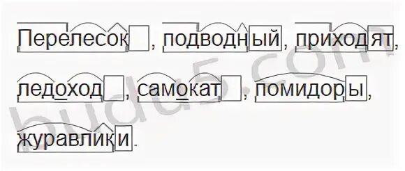 Перелесок разбор слова по составу