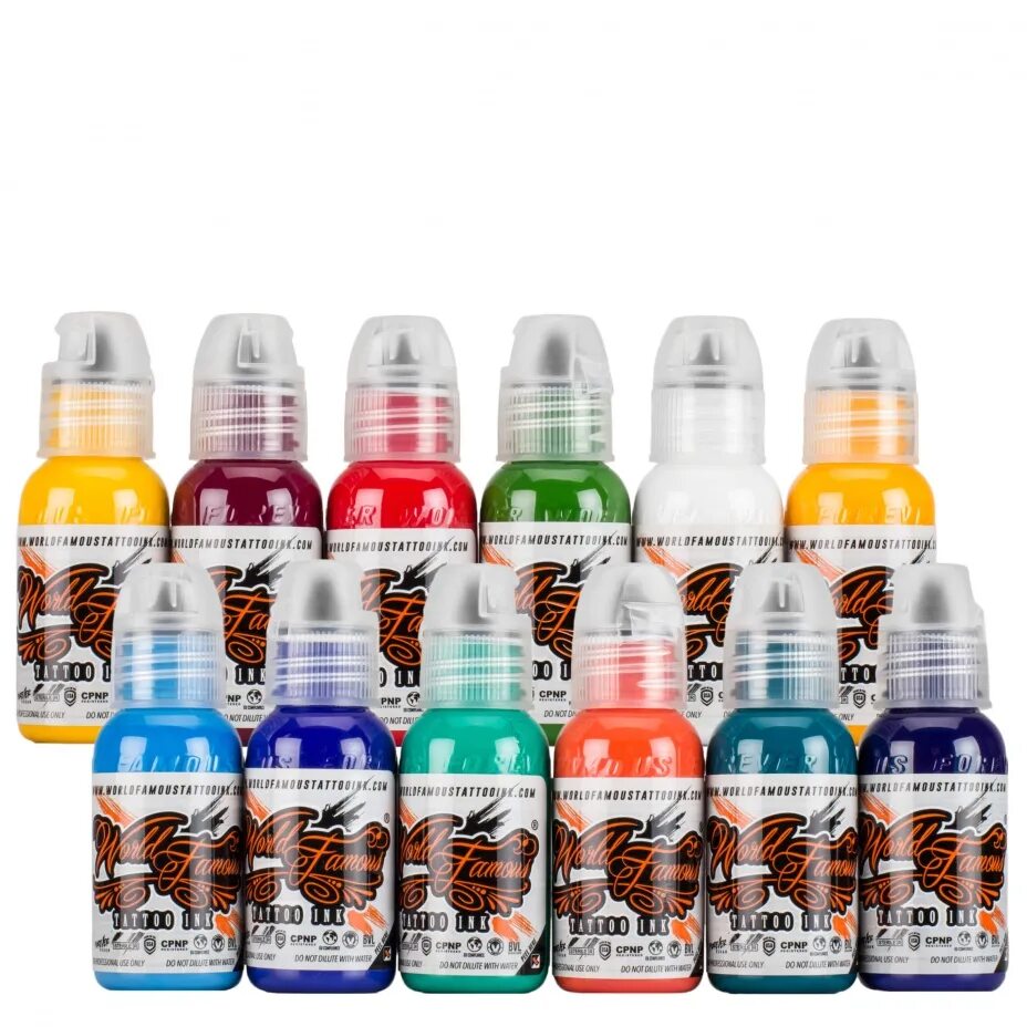 Цветная краска для тату world famous. Краска тату wf. World famous tattoo ink палитра. Краска world famous tattoo ink. Краска для тату ворлд фамоус.