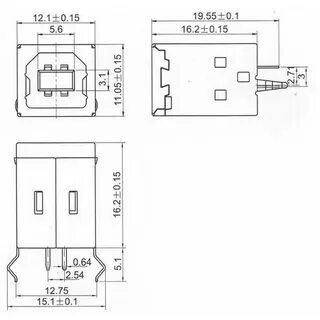 Размеры usb