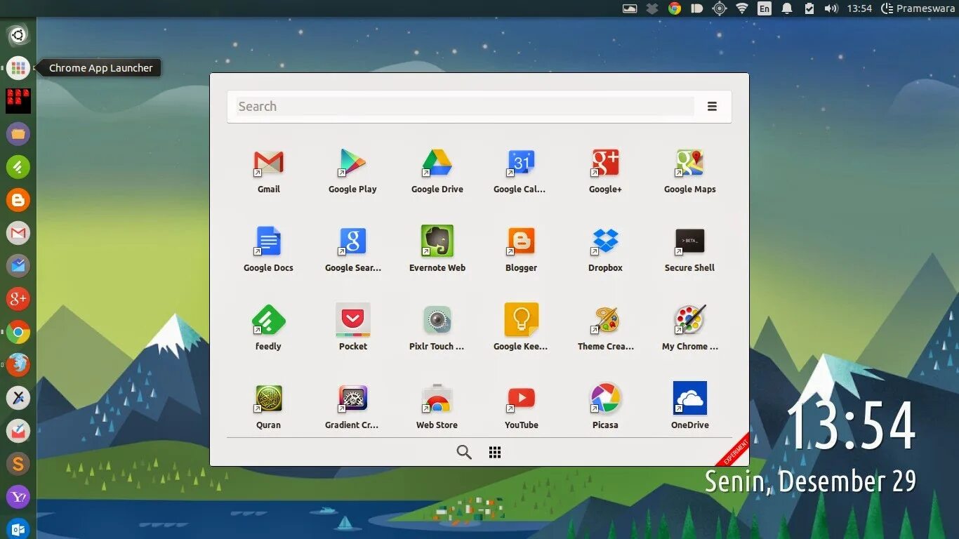 Applications launcher