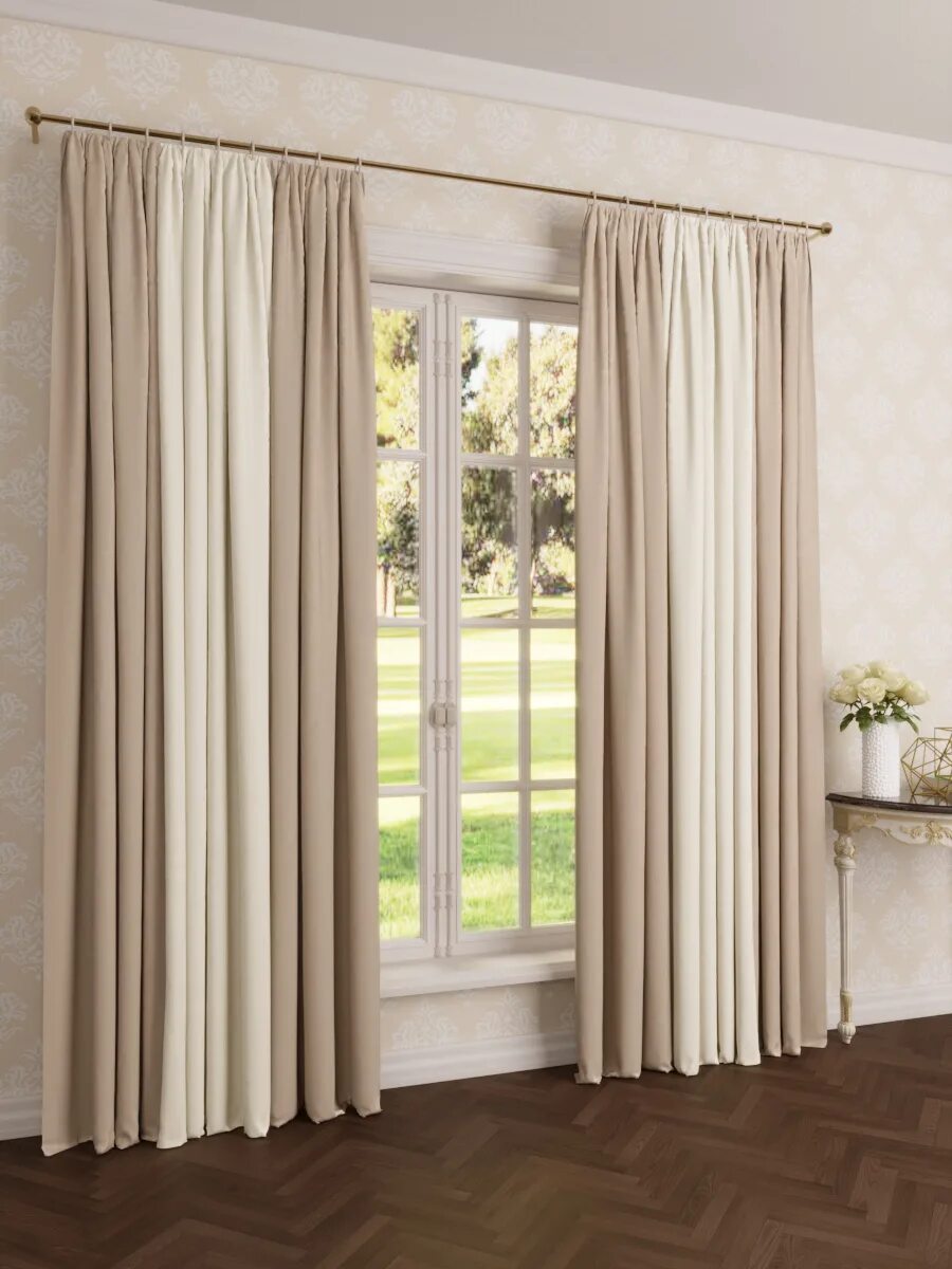 Кремовые шторы в интерьере Emperor Ready Made Lined Curtains Cream Luxury Headed Curtains Cheap UK Delivery