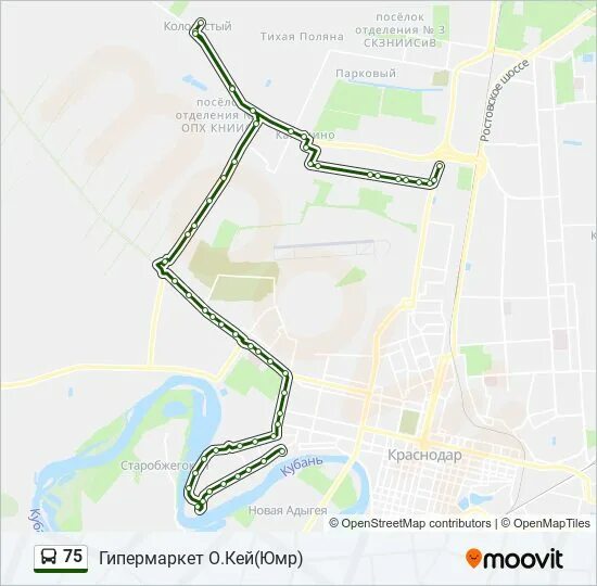 Маршрут 180 автобуса спб остановки. 75 Маршрут. 75 Маршрутка Краснодар. Маршрут движения маршрутки 75 Краснодар. Автобус 75 Краснодар.