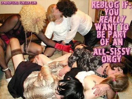 Crossdresser gangbang party