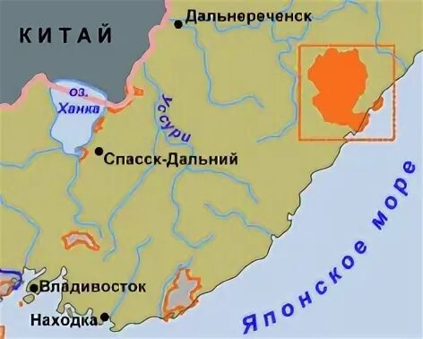 Ханка озеро на карте