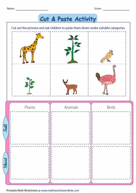 Big small animals. Big small задания для детей. Большой маленький Worksheets. Задания на short Tall. Short and long a Worksheets.