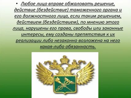Обжалование решений таможни