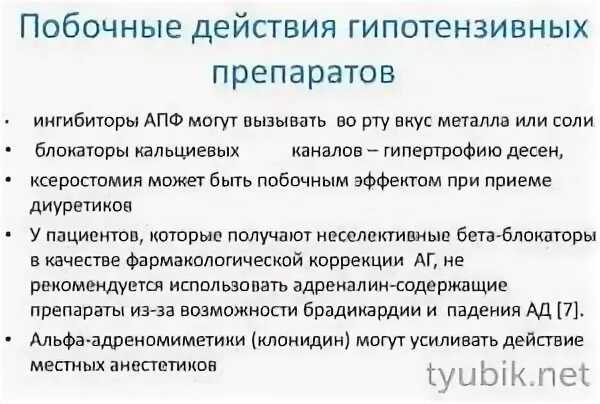 Капотен побочные