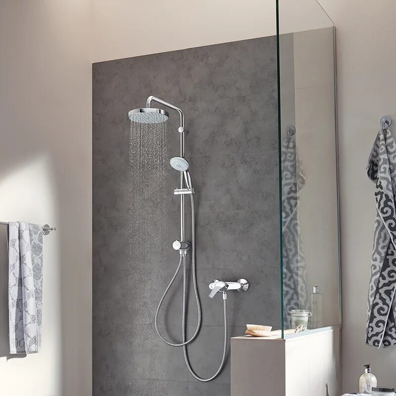 Grohe new tempesta 200. Душевая система Grohe New Tempesta Cosmopolitan 200. Душевая система Grohe 27399002. Душевая система, Grohe New Tempesta 200, со смесителем, хром, (124410). Grohe Tempesta Flex System 200.