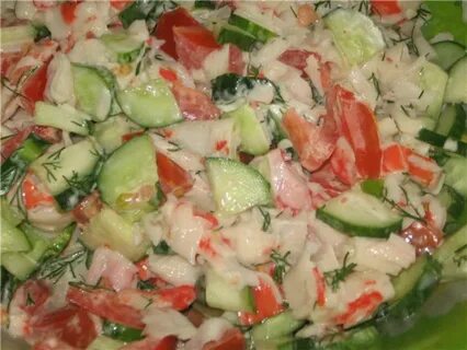 Крабовое мясо с огурцом