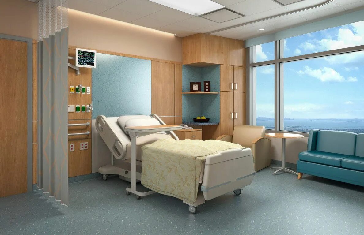 Patient room. Интерьер больничной палаты. Комната медицинского персонала. Комната в больнице. Интерьер палаты в клинике.