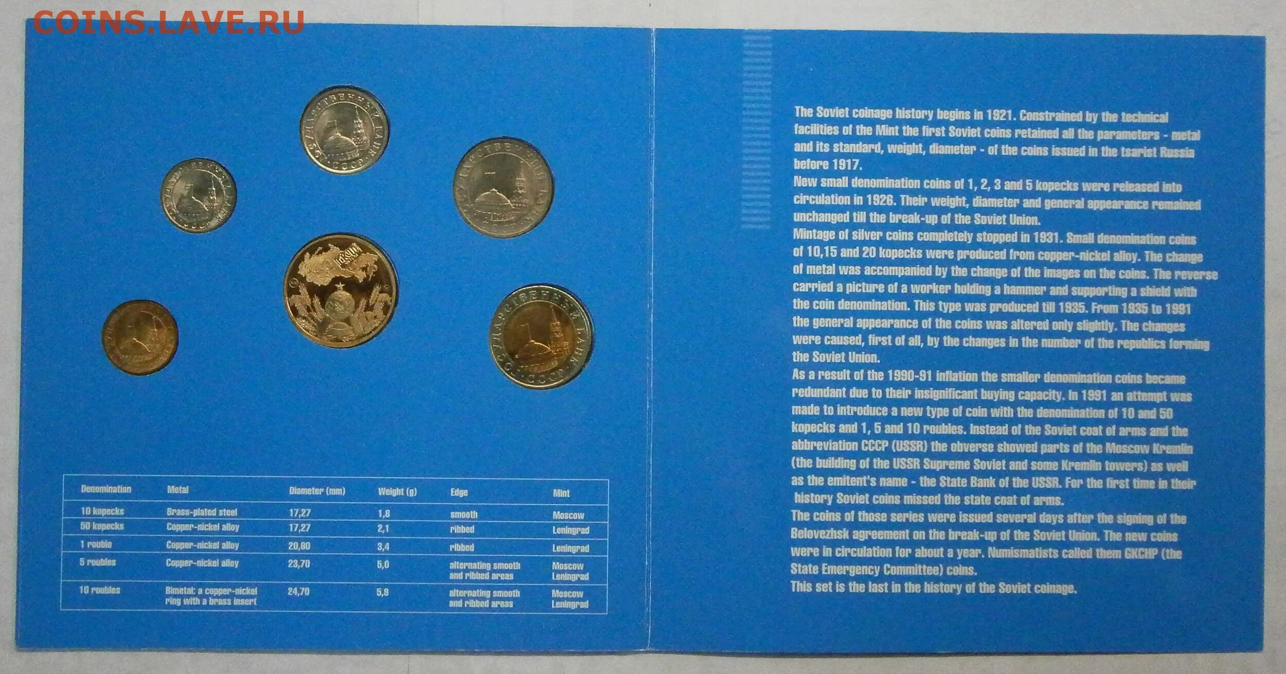 Сколько стоят монеты ссср 1991 года