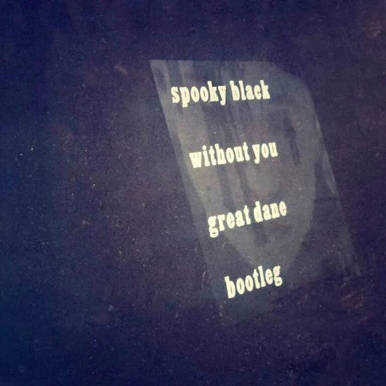 Spooky Black. Spooky Black without you. Mourn Spooky Black. Don't give up Spooky Black. Black without