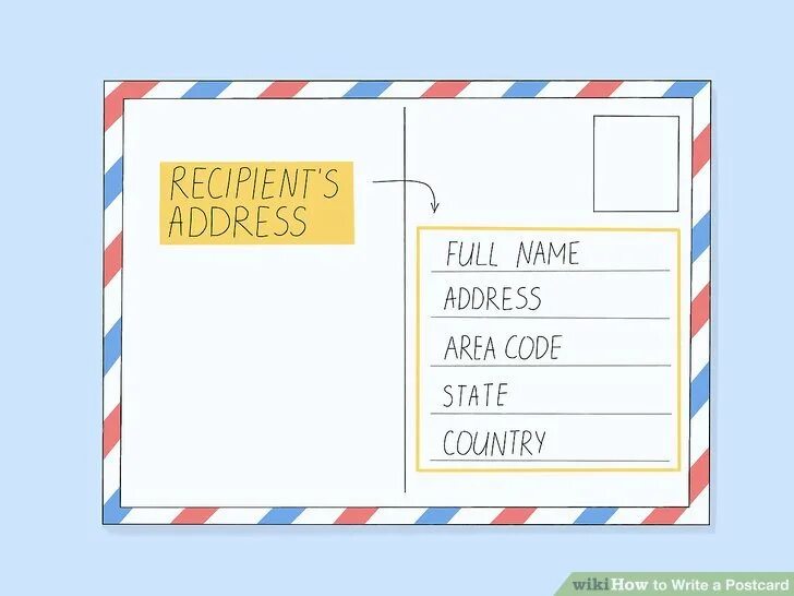 Write me address. How to write a postcard. postcard address. postcard example. writing a postcard.