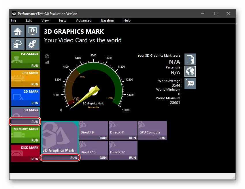 Test graphics card